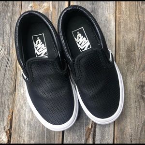 Vans Slip on leather sneakers size 11